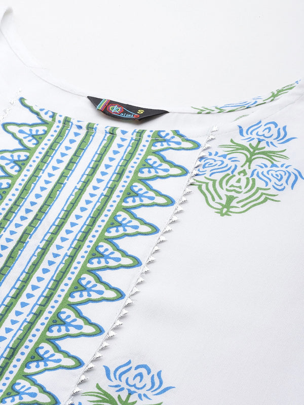 Kalini Women Floral Printed Regular Kurta with Trousers - Distacart