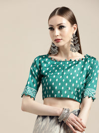 Thumbnail for Saree Mall Geometric Silk Blend Saree with Printed border - Distacart