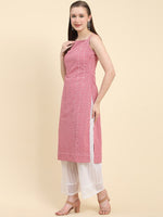 Thumbnail for Kalini Ethnic Motifs Embroidered Chikankari Georgette Kurta - Distacart