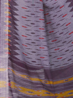 Thumbnail for Kalini Purple & Mustard Zari Ikat Saree - Distacart