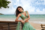 Thumbnail for House of Panchhi Sea Green Georgette Sequins, Zarkan And Thread Embroidery Lehenga Choli & Dupatta - Distacart