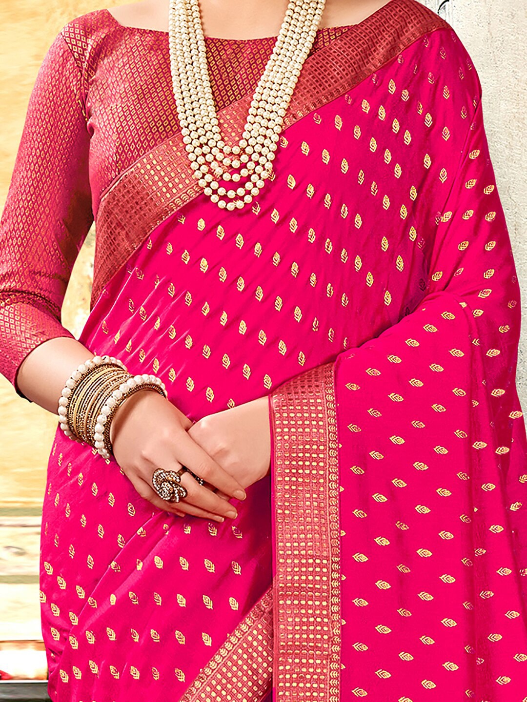 Saree Mall Ethnic Motifs Woven Design Zari Sarees - Distacart