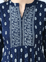 Thumbnail for Kalini Ethnic Motifs Printed Mandarin Collar Anarkali Kurta With Palazzos - Distacart