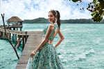 Thumbnail for House of Panchhi Turquoise Blue Organza Sequins, Moti And Thread Embroidery Lehenga Choli & Dupatta - Distacart