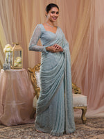 Thumbnail for Koskii Embellished Embroidered Saree - Distacart