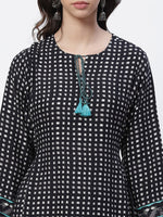Thumbnail for Biba Women Black & White Printed Kurta With Palazzos - Distacart