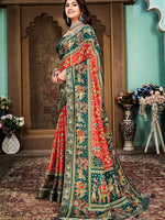 Thumbnail for Kalini Bandhani Printed Silk Cotton Banarasi Saree - Distacart