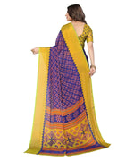 Thumbnail for Vamika Blue Chiffon Brasso Bollywood Style Woven Saree (ALIZA BLUE) - Distacart