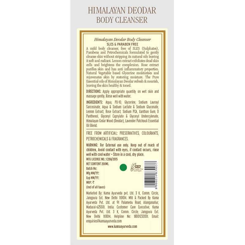 Kama Ayurveda Himalayan Deodar Body Cleanser Ingredients