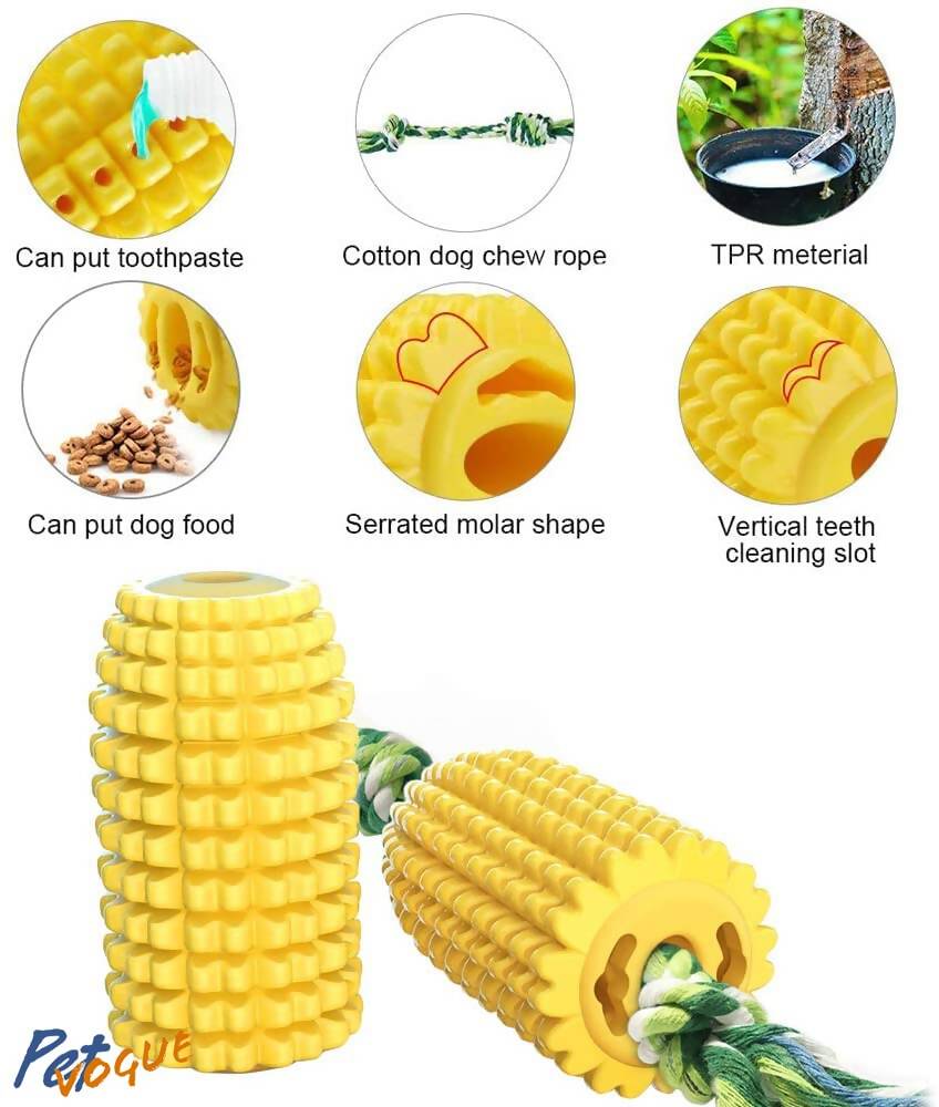 PetVogue Dog Chew Toys for Aggressive Chewer Teeth Cleaning Dog Toothbrush Toys - Distacart