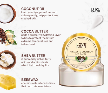 Love Earth Organic Coconut Lip Balm - Distacart