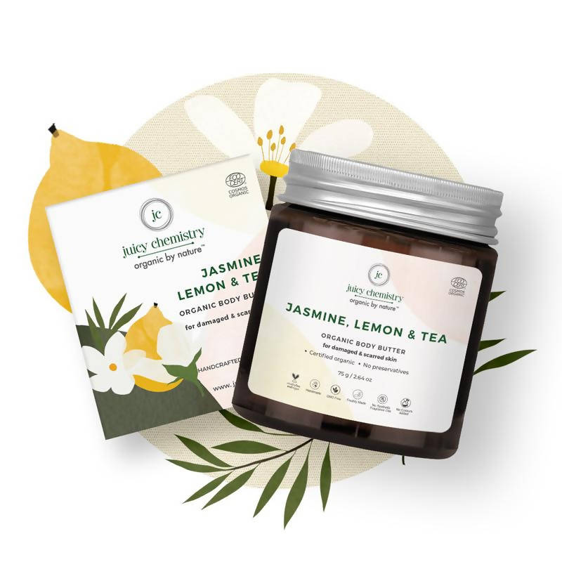 Juicy Chemistry Jasmine, Lemon & Tea Organic Body Butter - Distacart