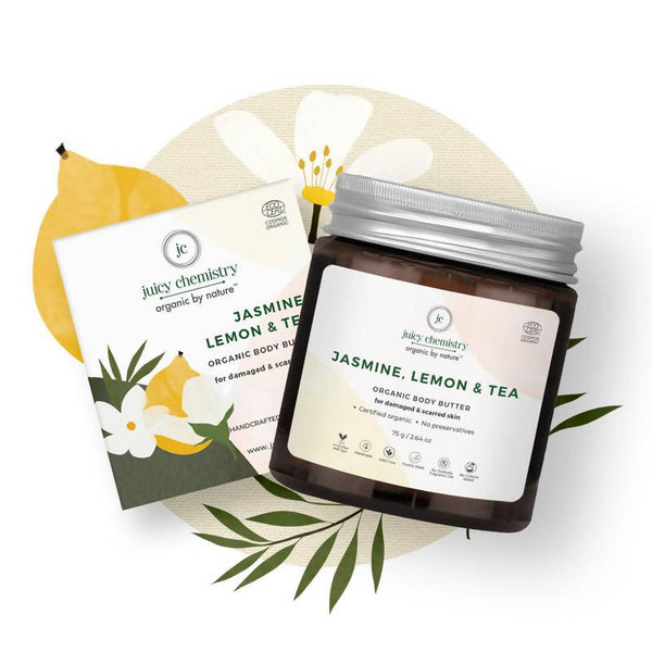 Juicy Chemistry Jasmine, Lemon & Tea Organic Body Butter - Distacart