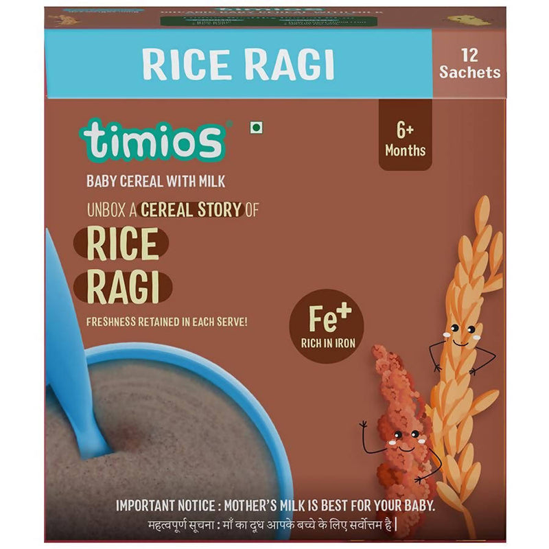 Timios Organic Rice Ragi Baby Cereal