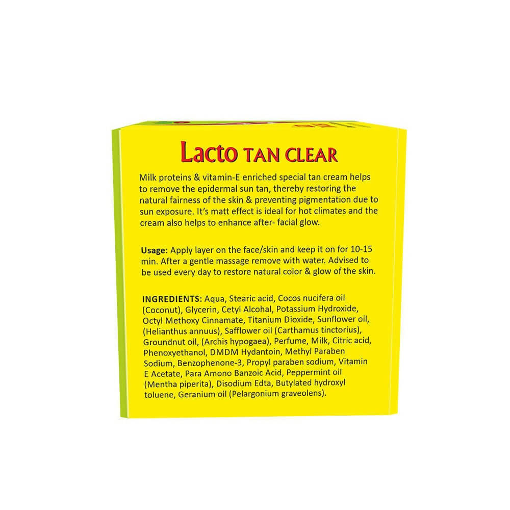 Nature's Essence Lacto Tan Clear Face Cream - Distacart