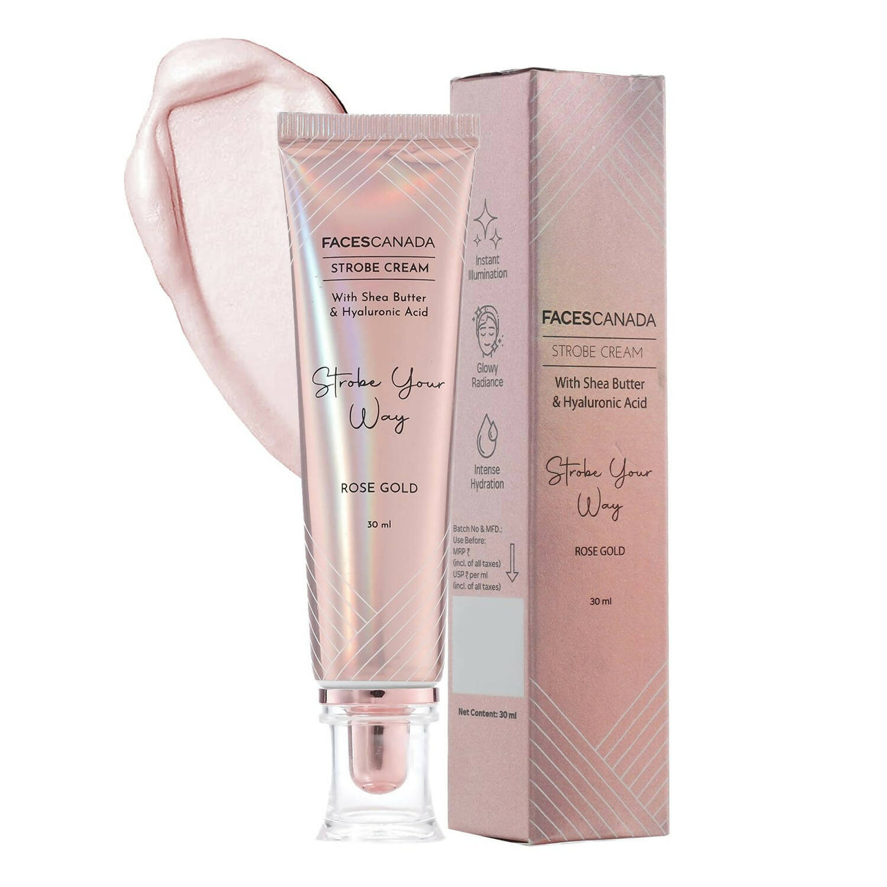 Faces Canada Strobe Cream - Rose Gold - Distacart