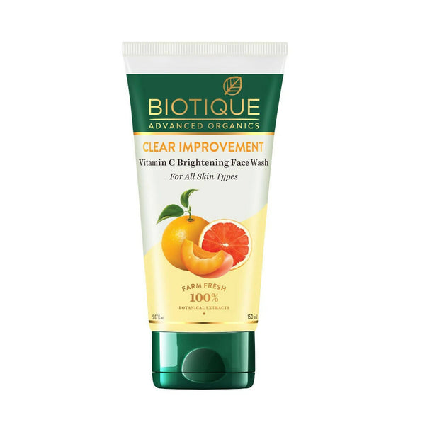 Biotique Advanced Organics Clear Improvement Vitamin C Brightening Face Wash - Distacart