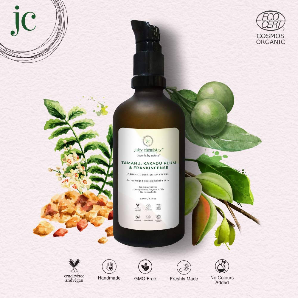 Juicy Chemistry Kakadu Plum & Frankincense Face Wash For Damaged - Distacart