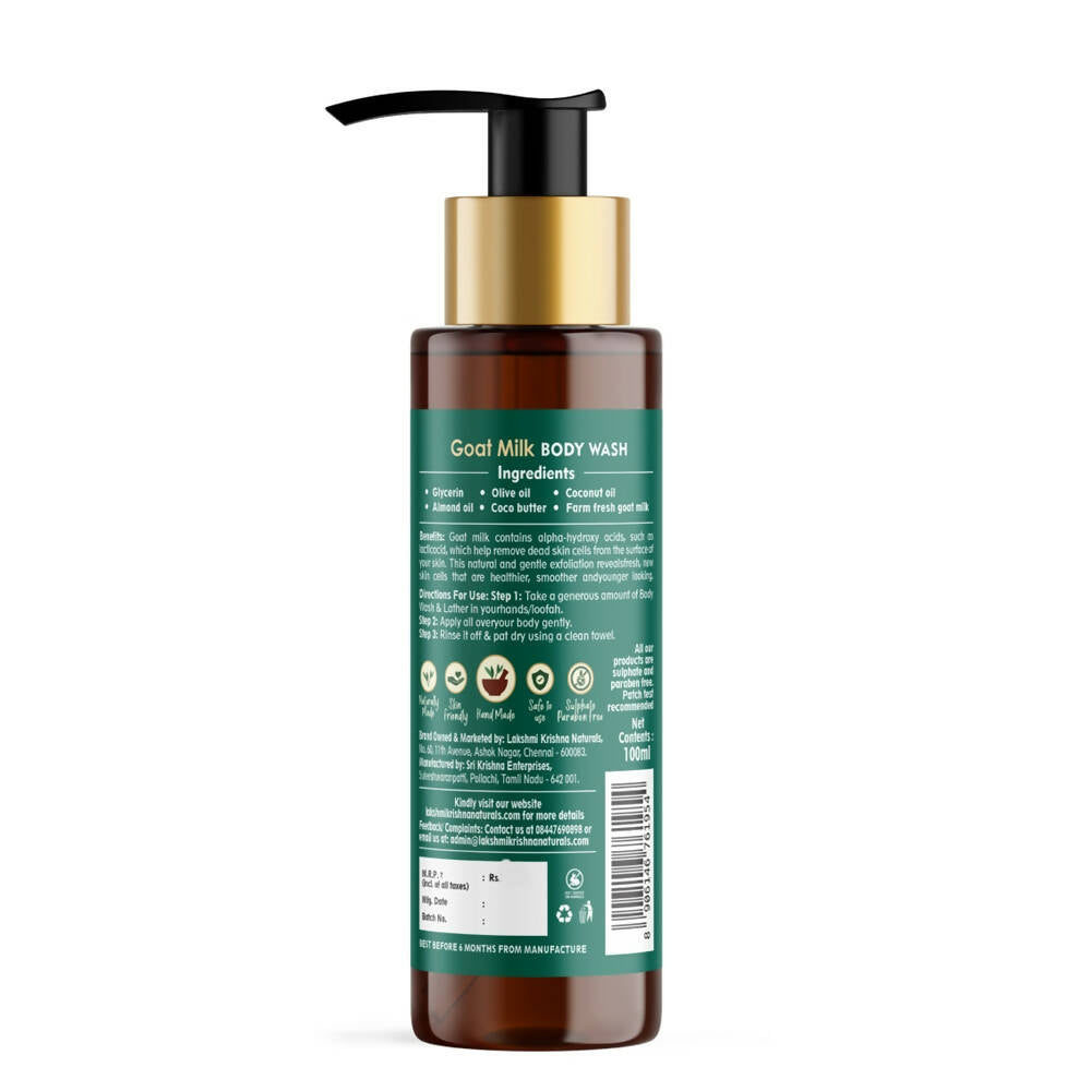 Lakshmi Krishna Naturals Goat Milk Body Wash - Distacart