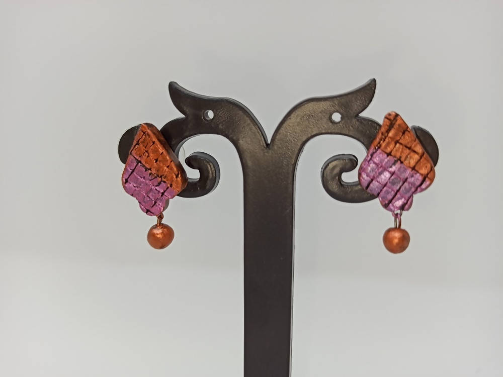 Terracotta Studs With Drops