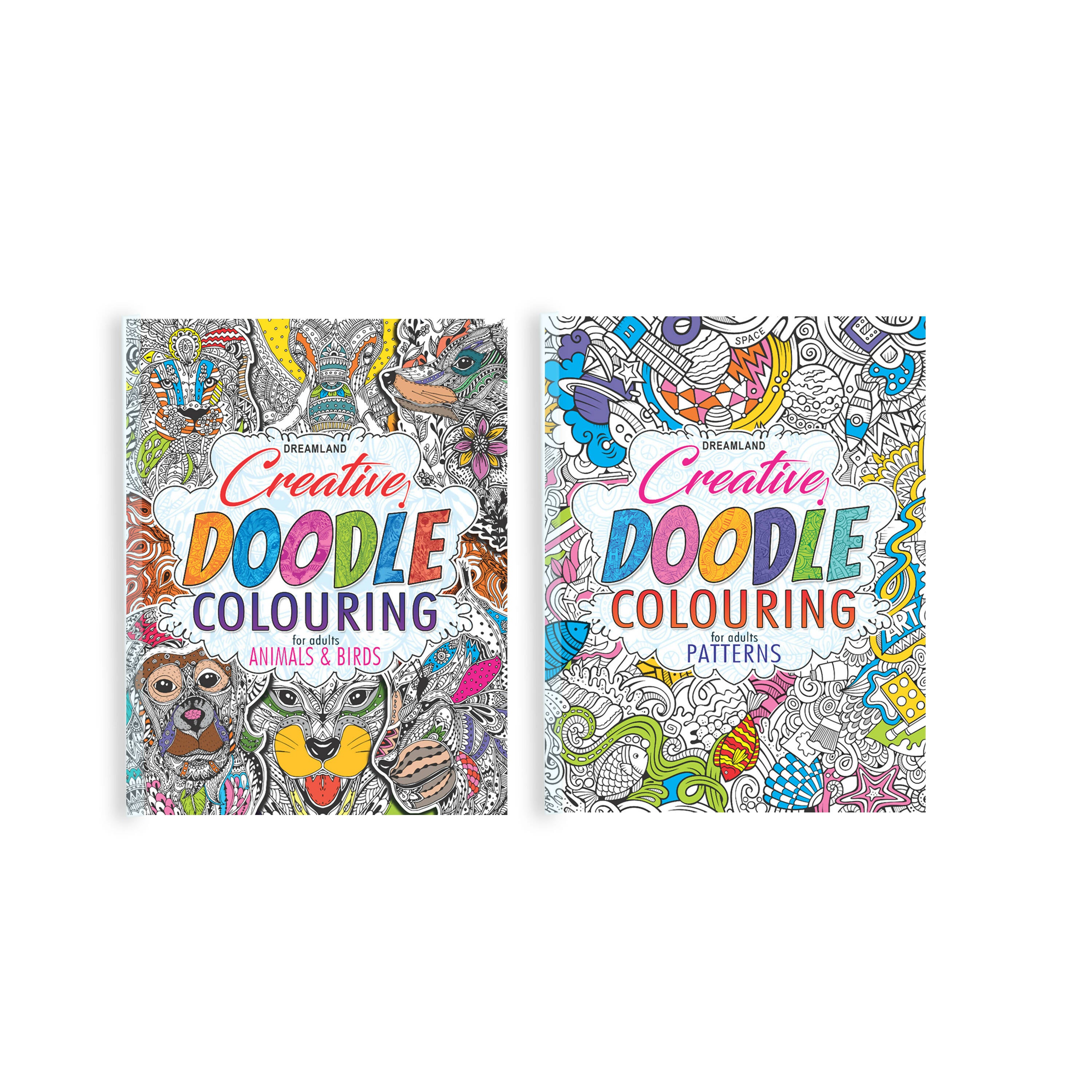 Dreamland Creative Doodle Colouring Books - (2 Titles) - Distacart