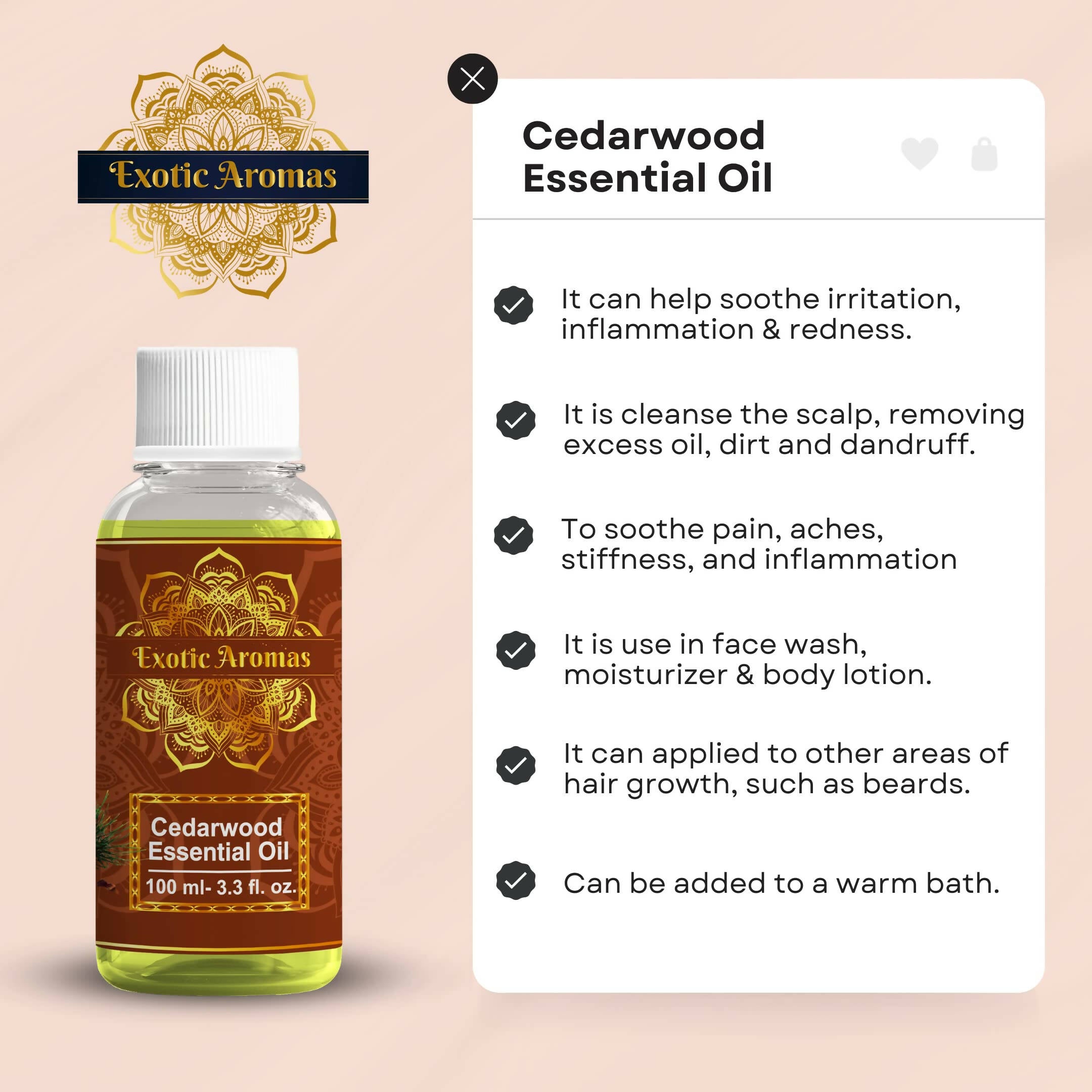 Exotic Aromas Cedarwood Essential Oil - Distacart