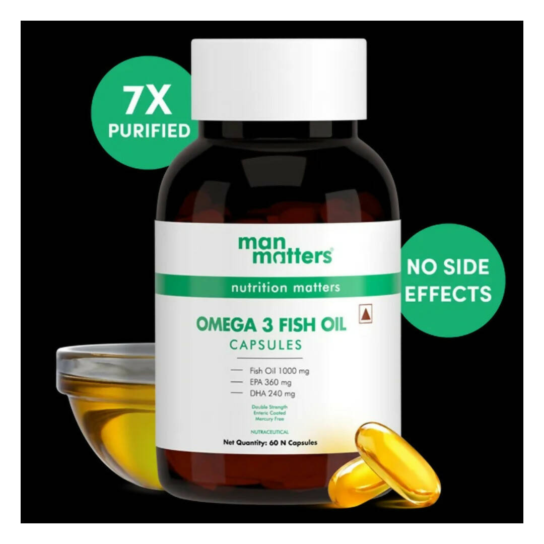 Man Matters Double Strength Omega 3 Fish Oil Softgel Capsules - Distacart