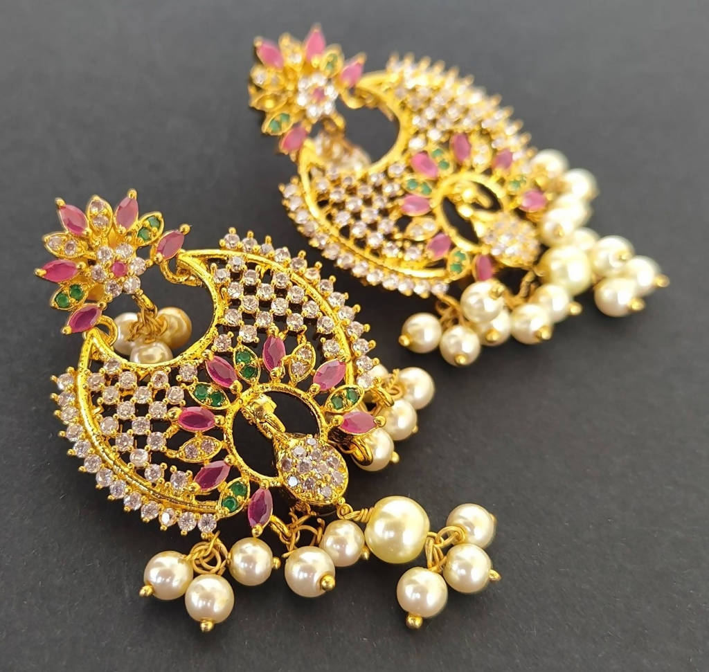 Multicolor AD Designer Earrings - Distacart