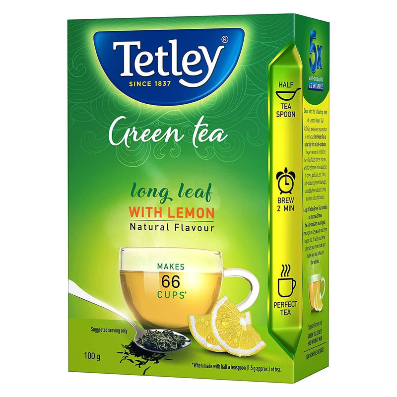 Tetley Long Leaf Green Tea With Lemon