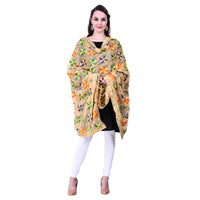 Thumbnail for SWI Stylish Women's Embroidered Phulkari Chiffon Beige Dupatta