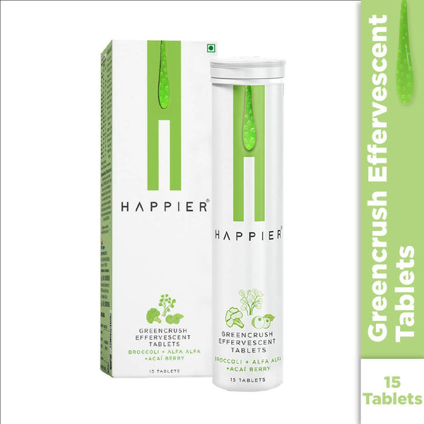 Happier Greencrush Effervescent Tablets - Distacart