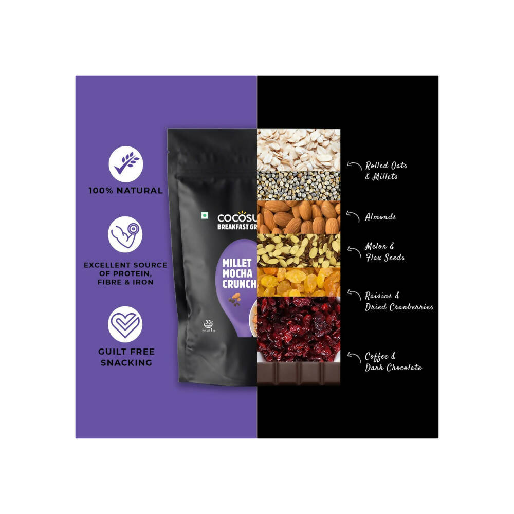Cocosutra Millet Mocha Crunch Breakfast Granola - Distacart