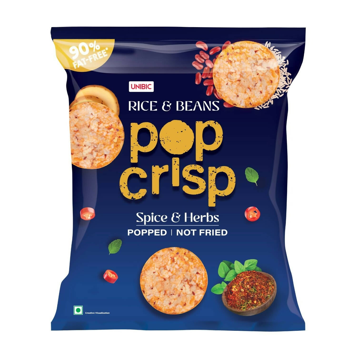 Unibic Pop Crisp Rice And Beans Popped Chips - Distacart