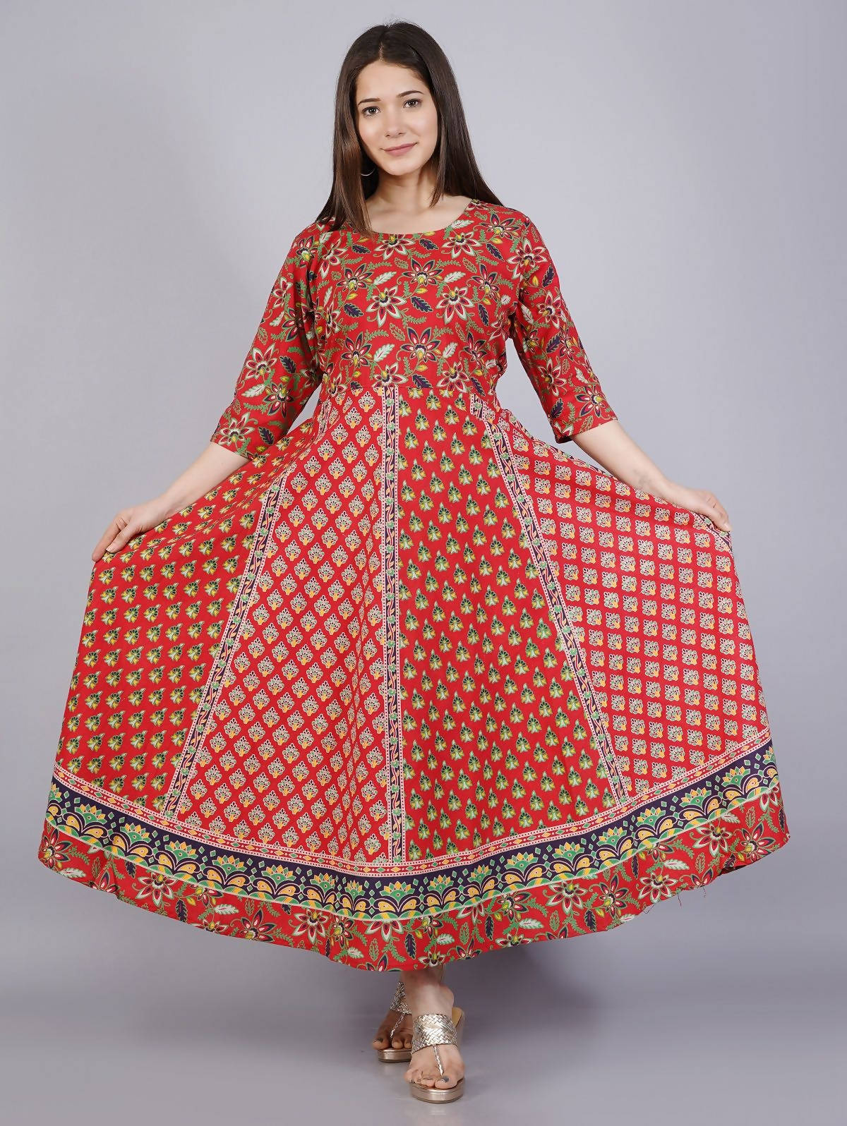 Vamika Multicolor Cotton Printed Party/Casual Wear Kurti (GAM14K)