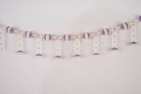 Thumbnail for Kundan HandiKrafts Purple Flower Pearl Thoranna With Side Hanging - Distacart