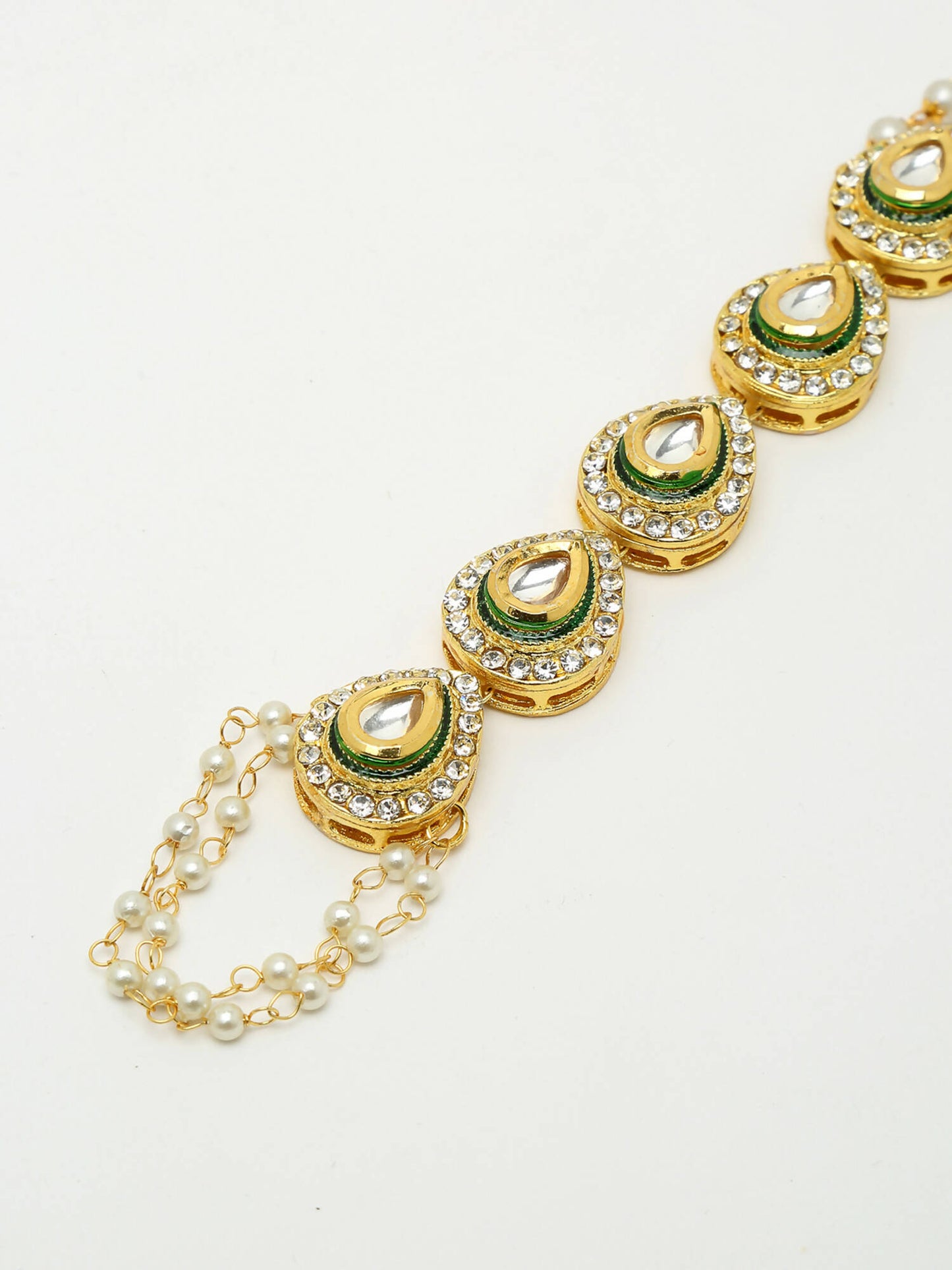 Kundan Hand Harness Set Of 2 - Ruby Raang - Distacart