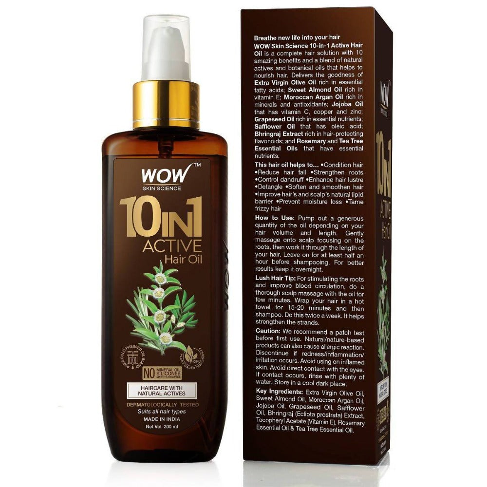 Wow Skin Science 10-in-1 Active Hair Oil Usages