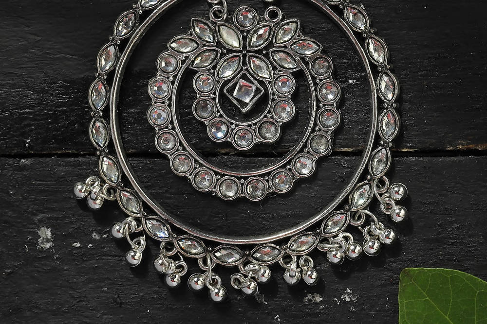 Mominos Fashion Johar Kamal Women's White Kundan Circles Earrings - Distacart