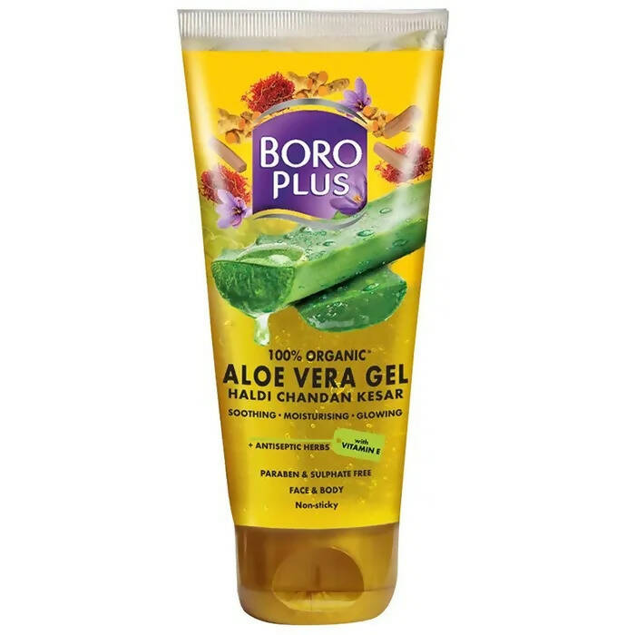 Boroplus 100% Organic Aloe Vera Gel Haldi Chandan Kesar - Distacart