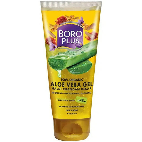 Boroplus 100% Organic Aloe Vera Gel Haldi Chandan Kesar - Distacart