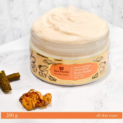 Just Herbs Mace-Moringa Rejuvenating Body Butter uses