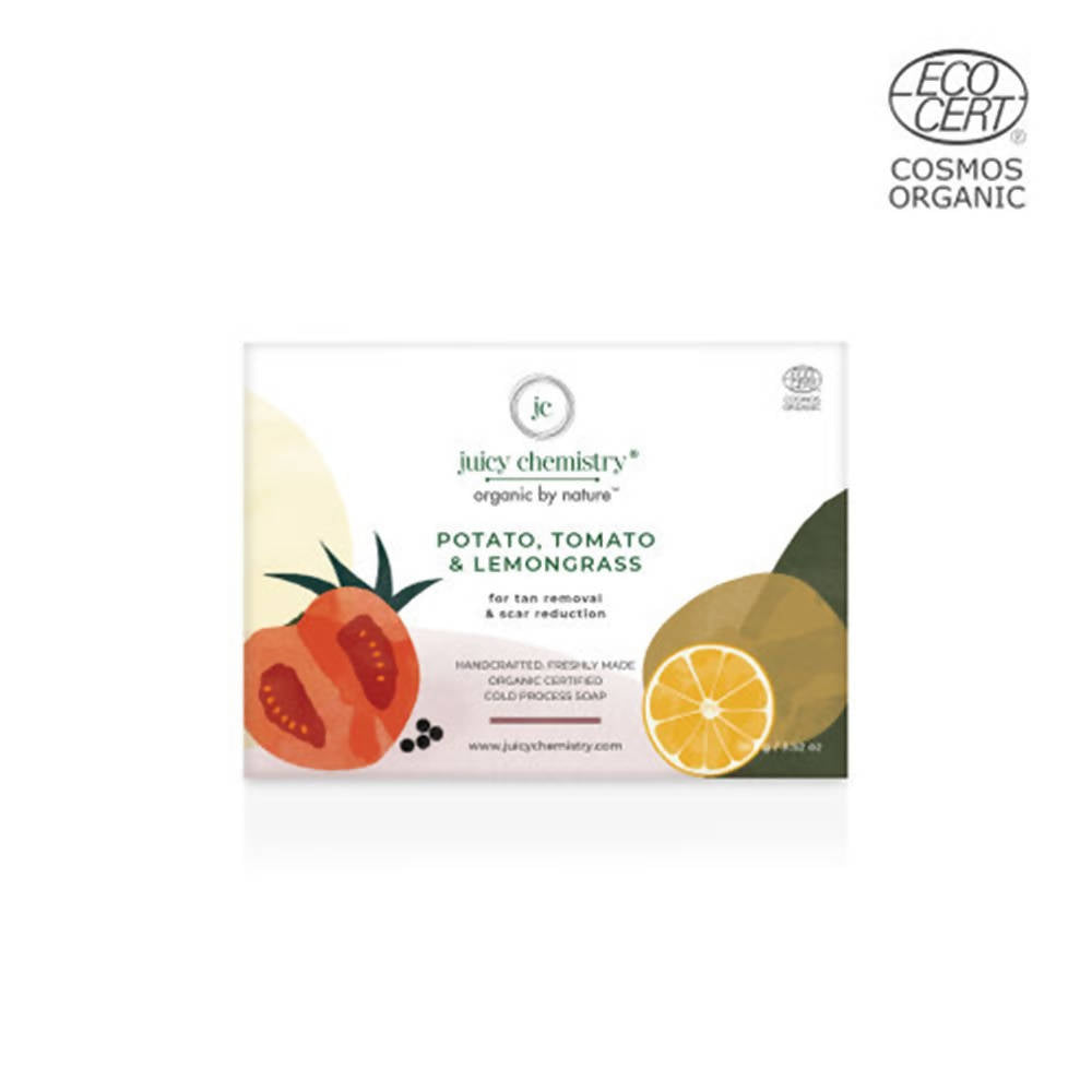 Juicy Chemistry Potato ,Tomato & Lemongrass Soap For Tan Removal - Distacart