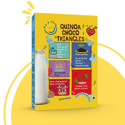 Born Reborn Quinoa Crunchy Choco Triangles - Distacart