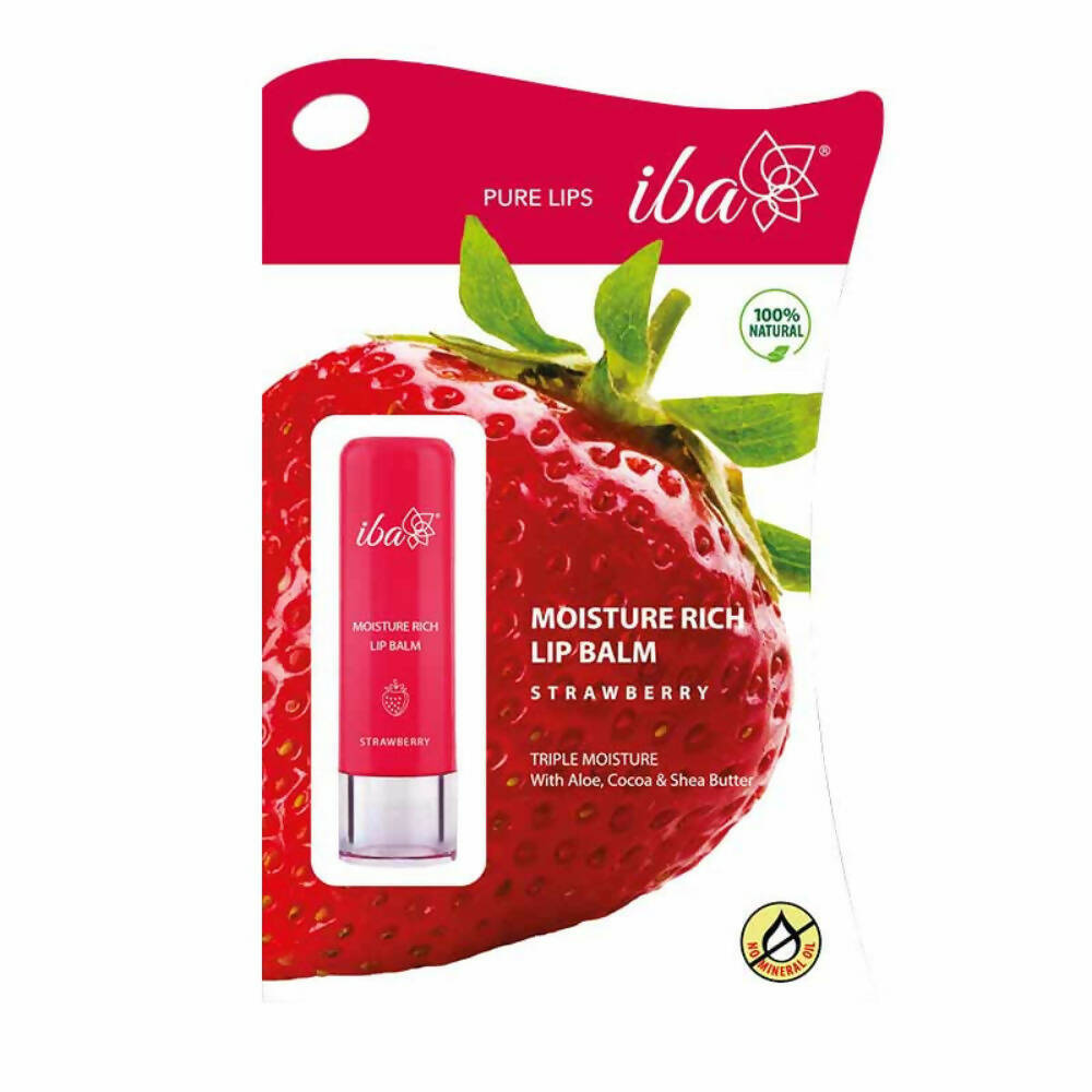 Iba Moisture Rich Lip Balm - Strawberry - Distacart