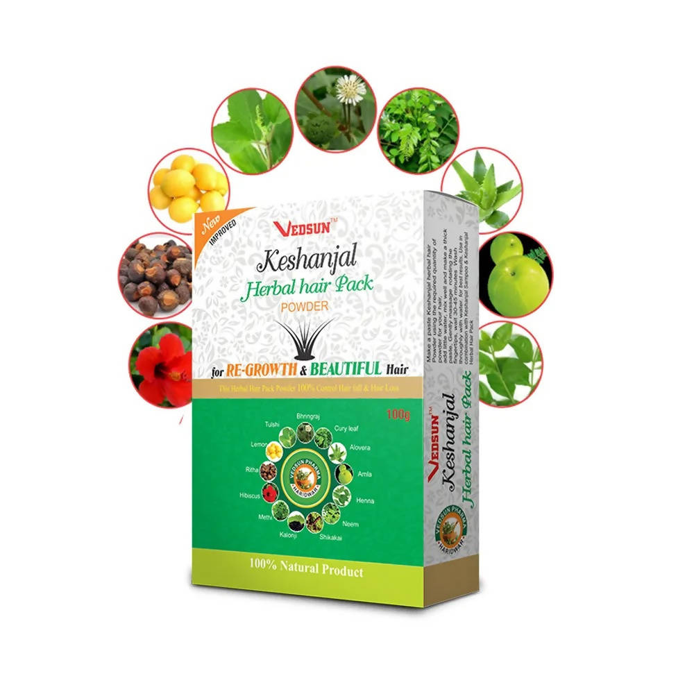 Vedsun Keshanjal Herbal Hair Pack Powder - Distacart