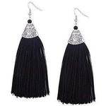 Thumbnail for Muskan Stylish Thread Tassel Fancy Party Wear Long Earrings