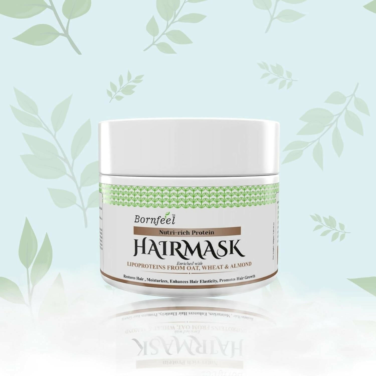 Bornfeel Protein Hair Mask Enriched With Lipoproteins From Oats Wheat & Almond - Distacart