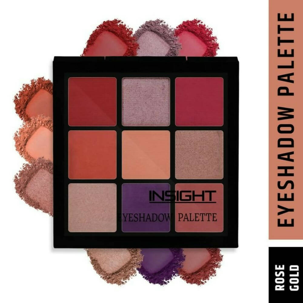 Insight Cosmetics 9 Color Eyeshadow Pallate - Rose Gold - Distacart
