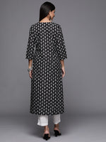 Thumbnail for Varanga Black Printed Kurta With Hand Work Detailings - Distacart