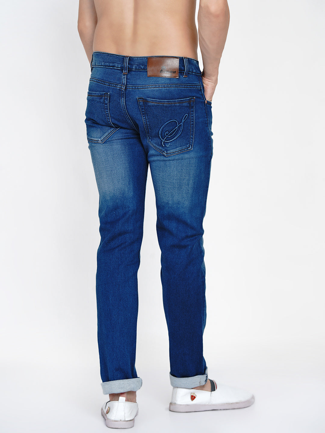 Men Blue Heavy Fade Jeans - Bhama - Distacart